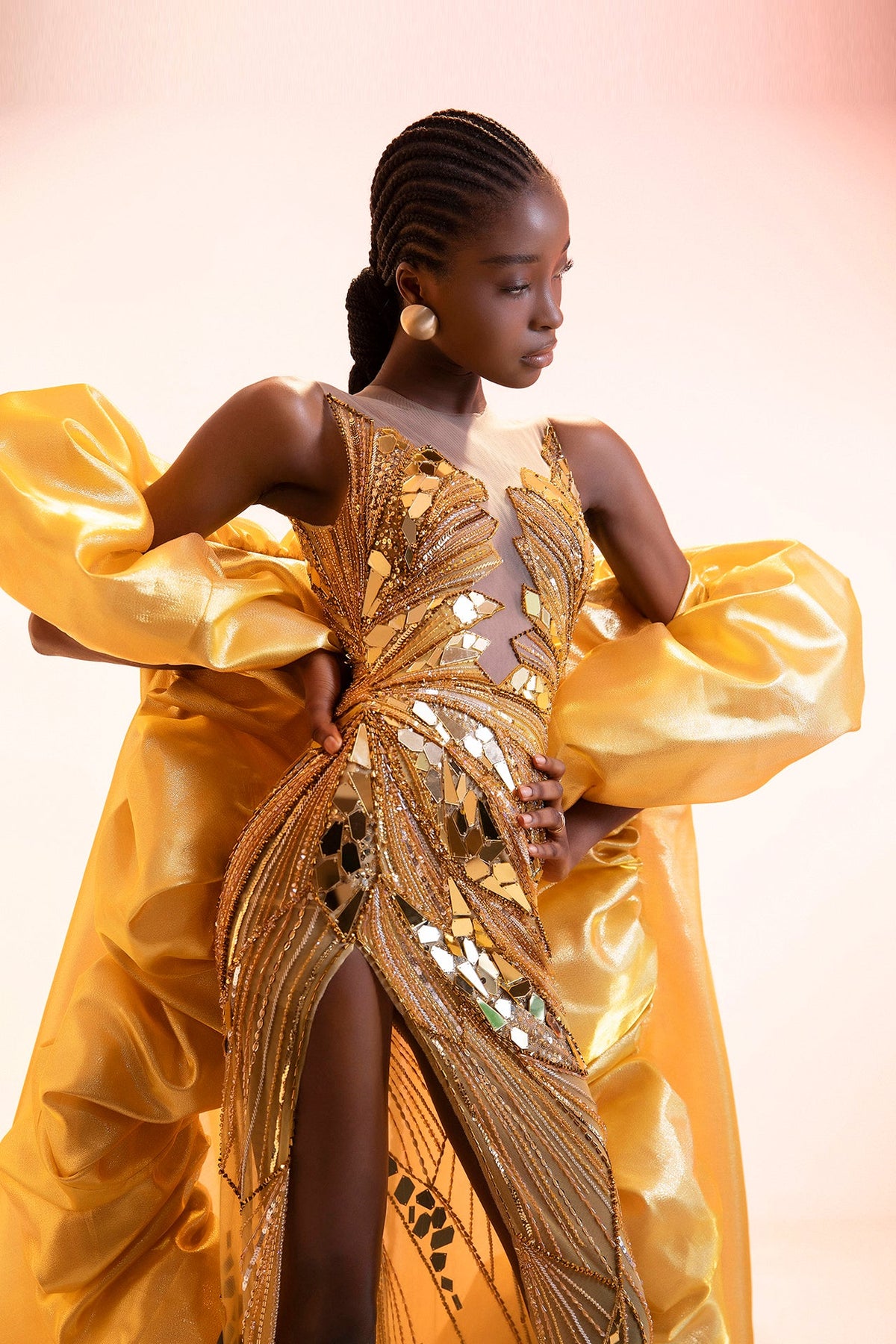 Golden Butterfly Dress M.R DESIGN Golden Butterfly Dress M.R DESIGN