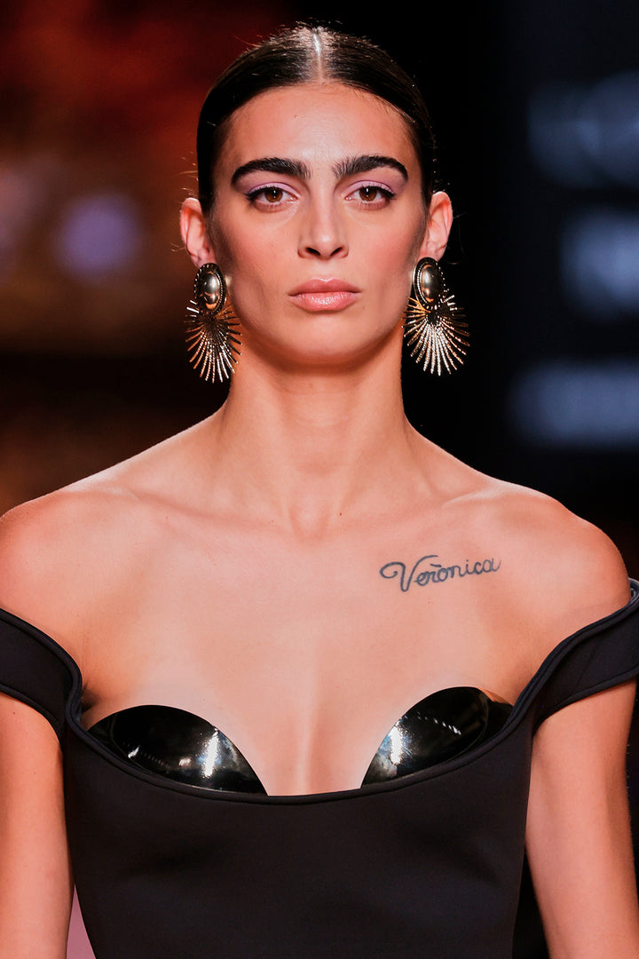 Off-The-Shoulder Neckline Column Dress