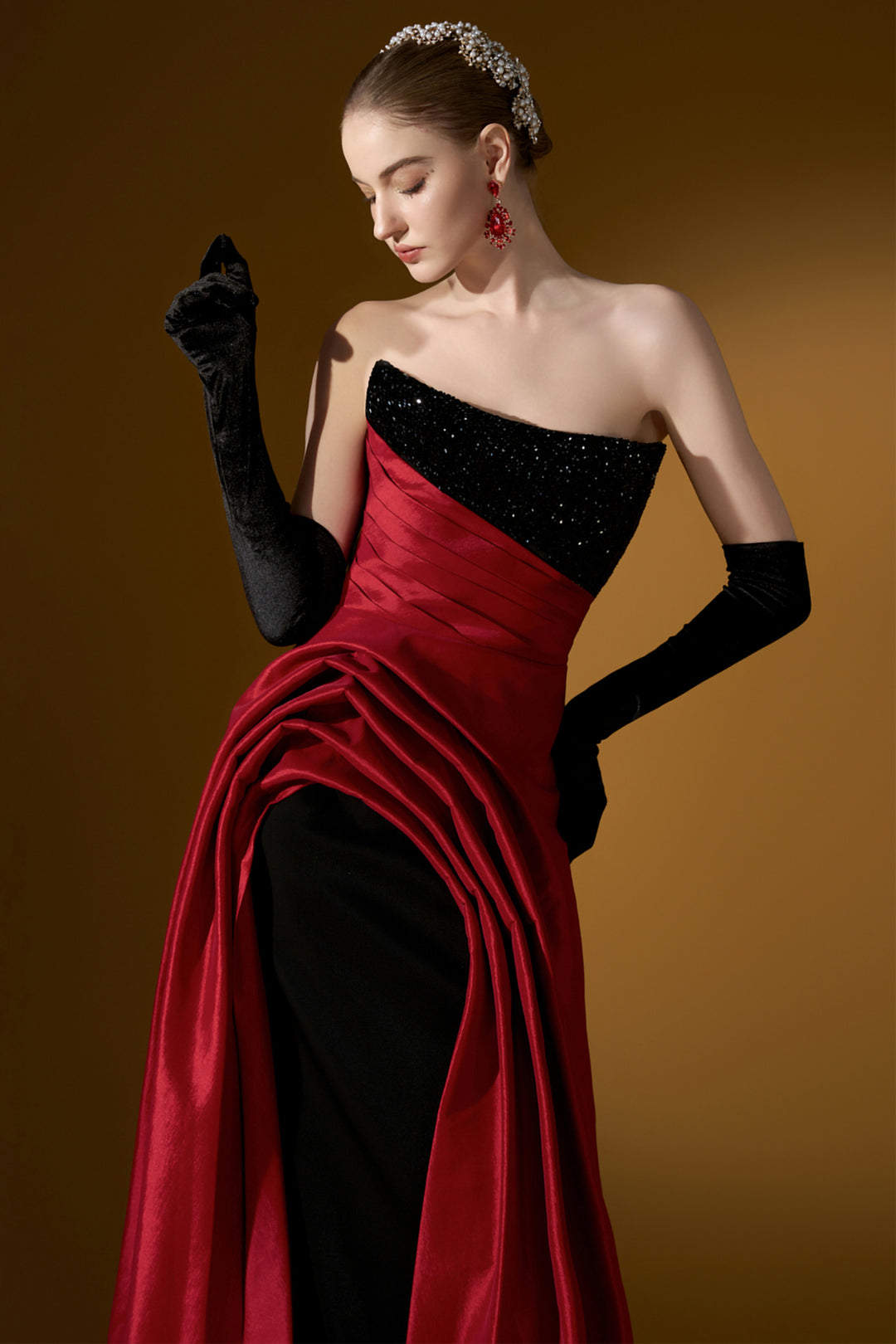 Strapless Fitted Column Dress