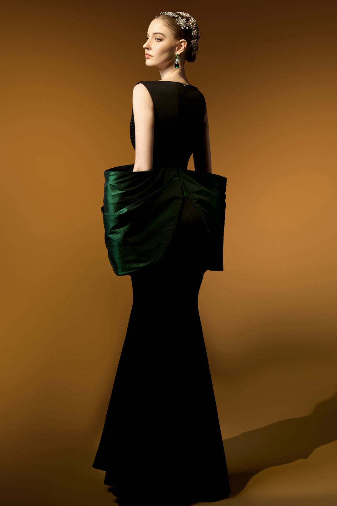 Sleeveless Mermaid Dress with Waist Bow
