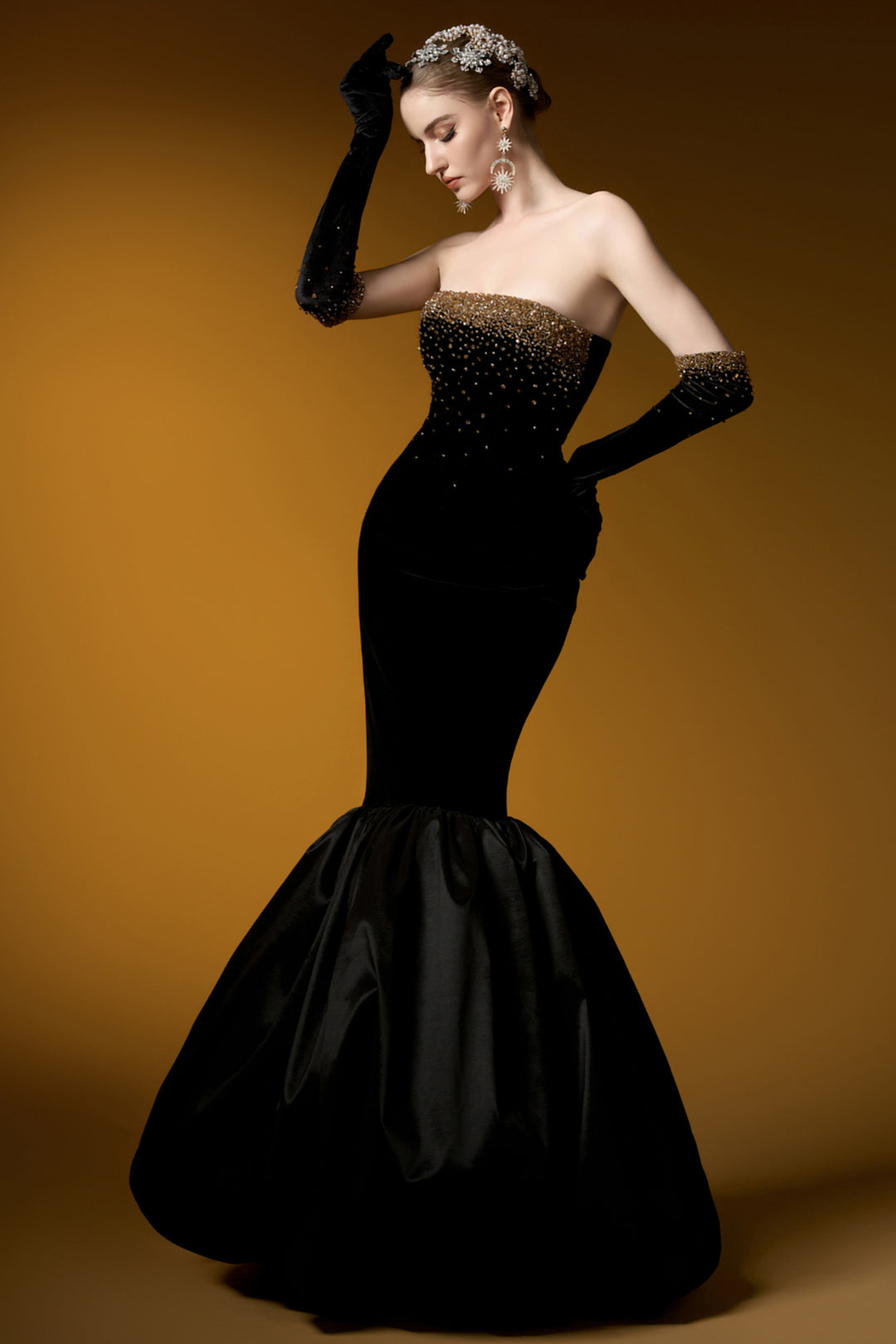 Strapless Dress with Mermaid Silhouette