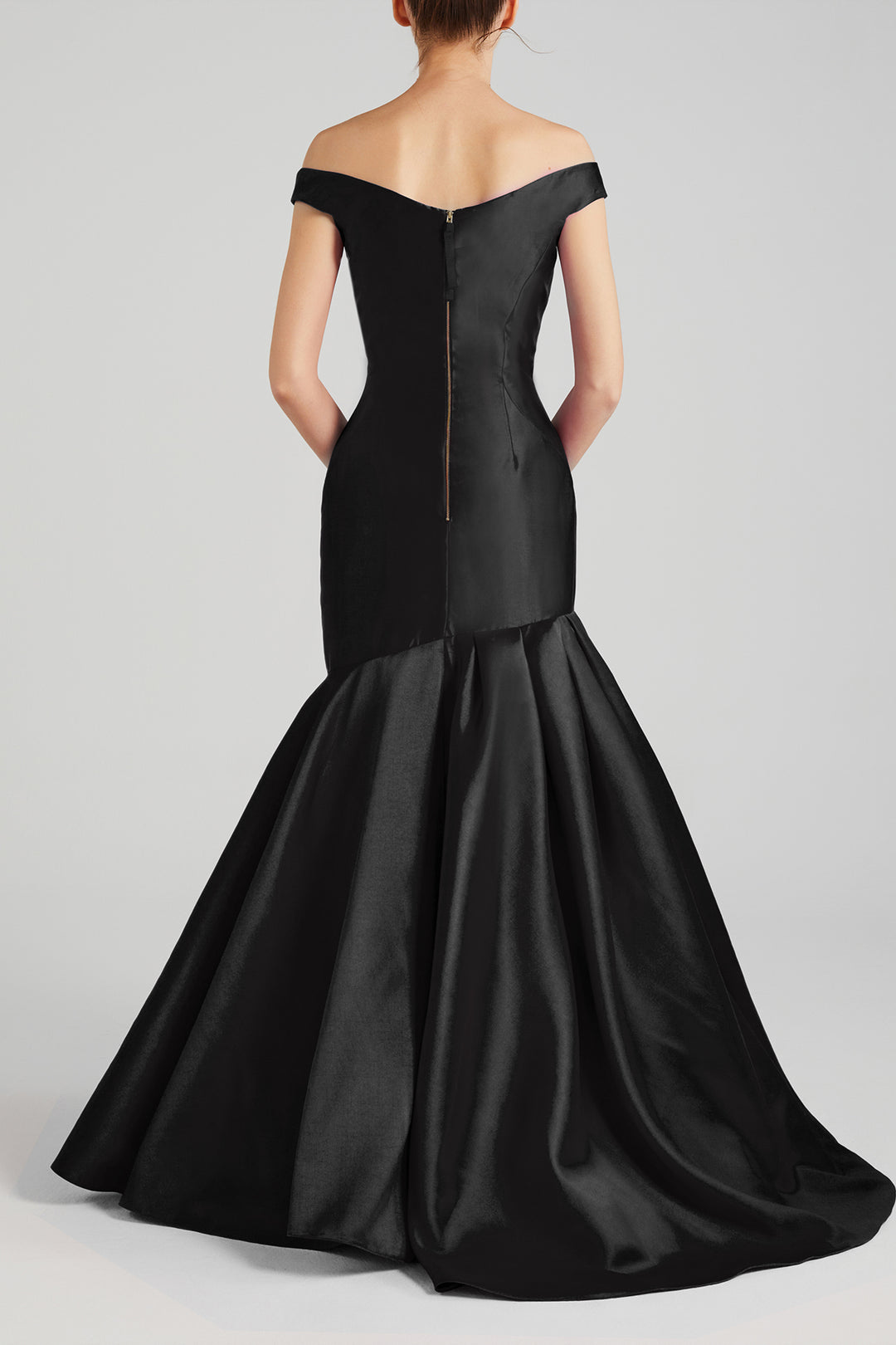 Mermaid Off-The-Shoulder Dress with Beading