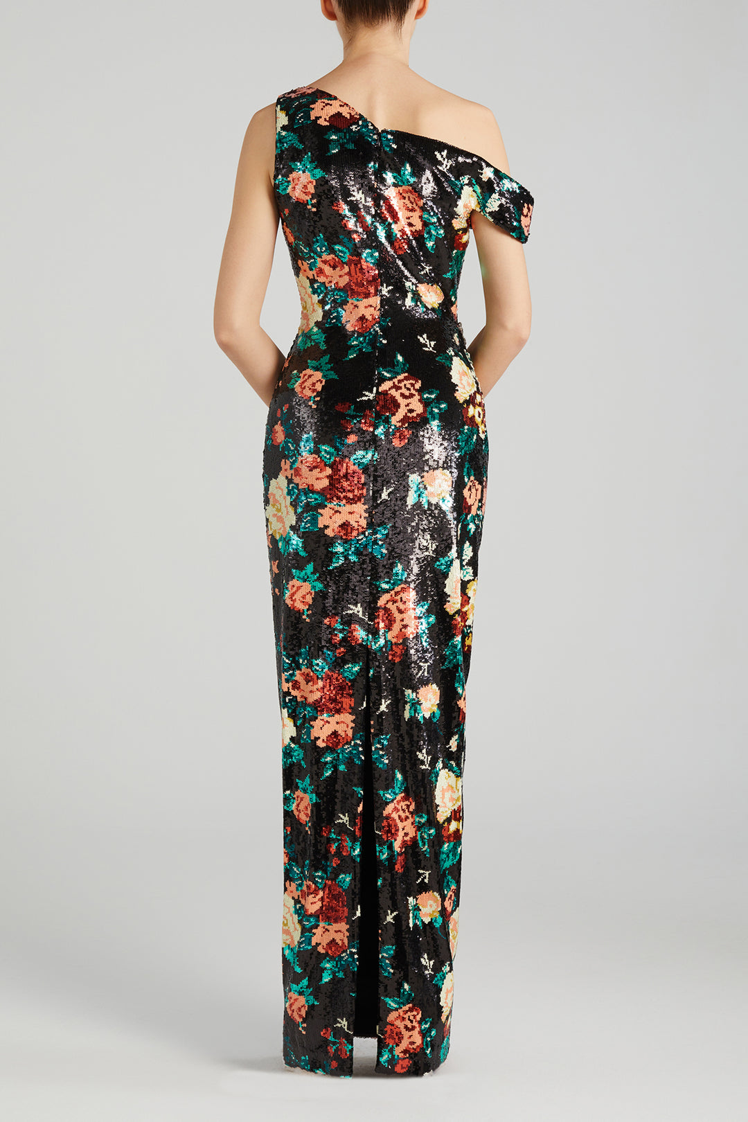 Column Sequin Off-The-Shoulder Dress