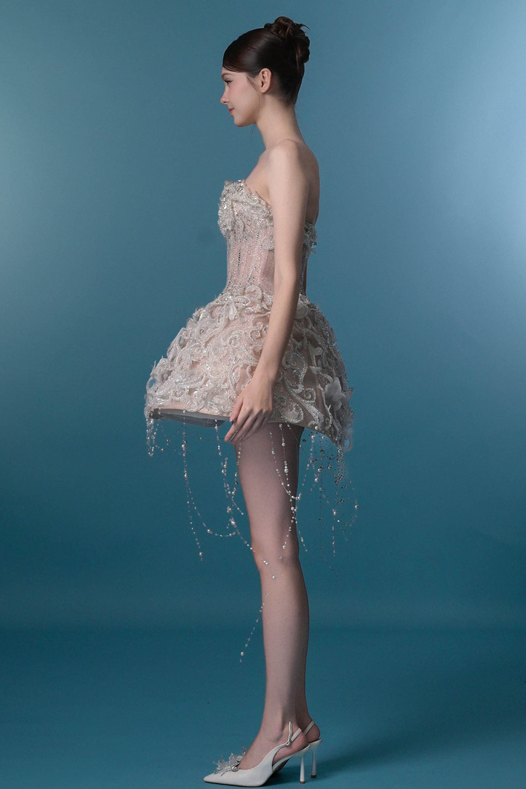 Strapless Sparkle Mini Dress