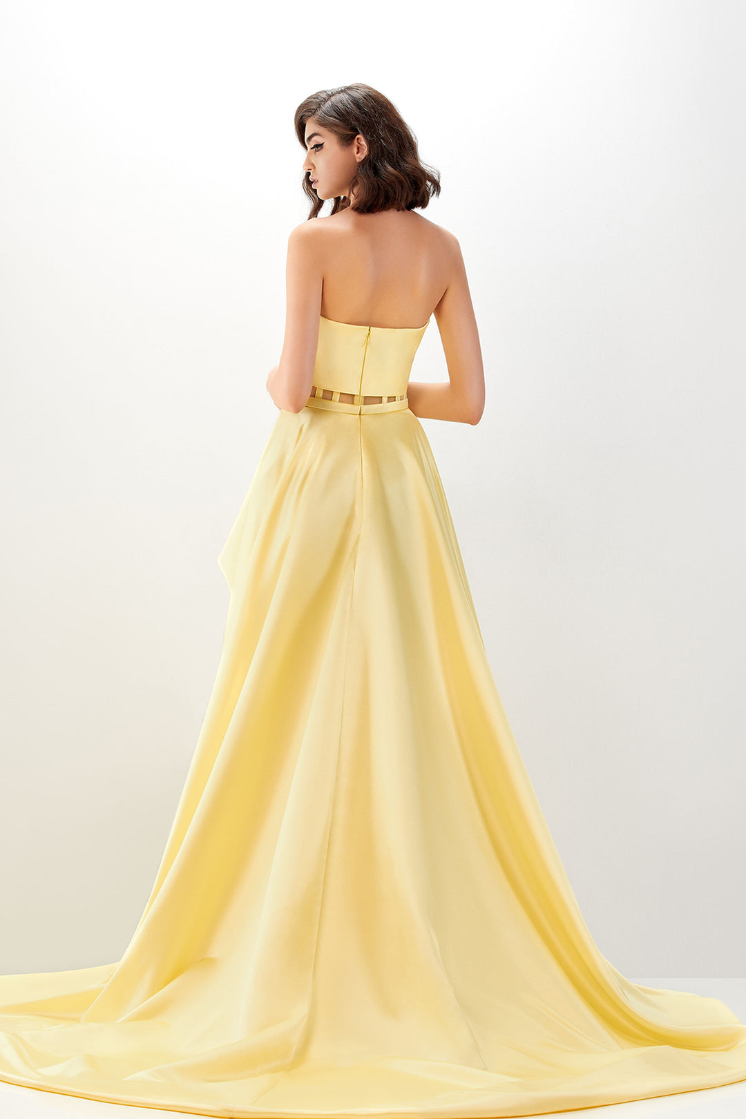 Satin Tulle Dress with Corset and Bow