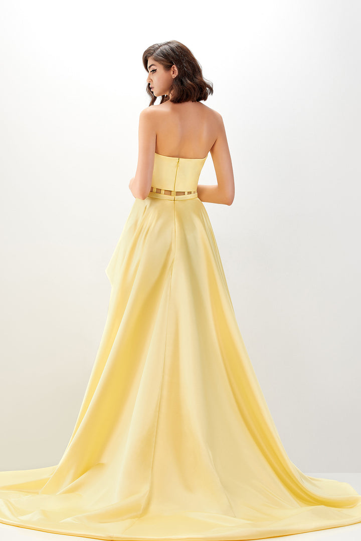 Satin Tulle Dress with Corset and Bow