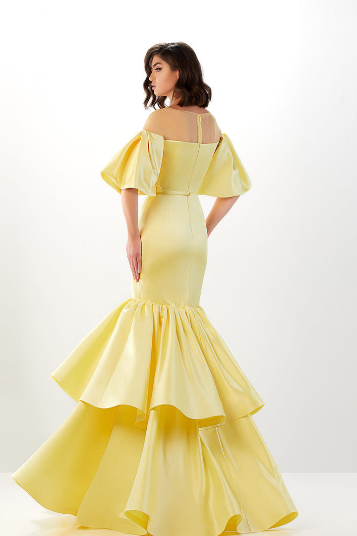 Satin Dress with Mermaid Skirt