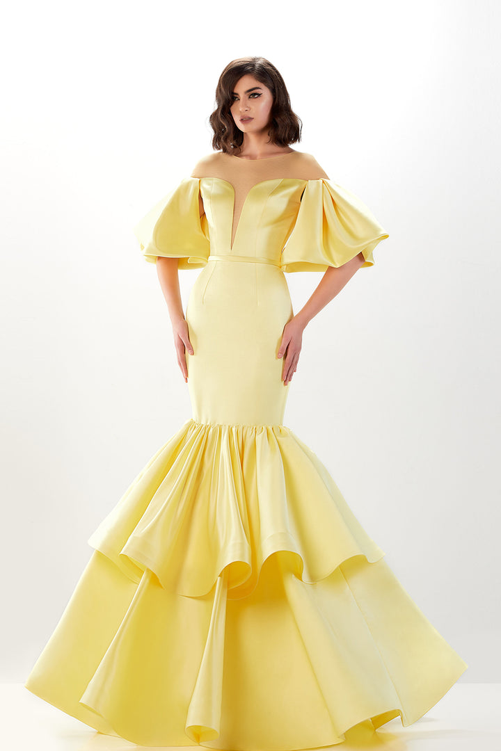 Satin Dress with Mermaid Skirt