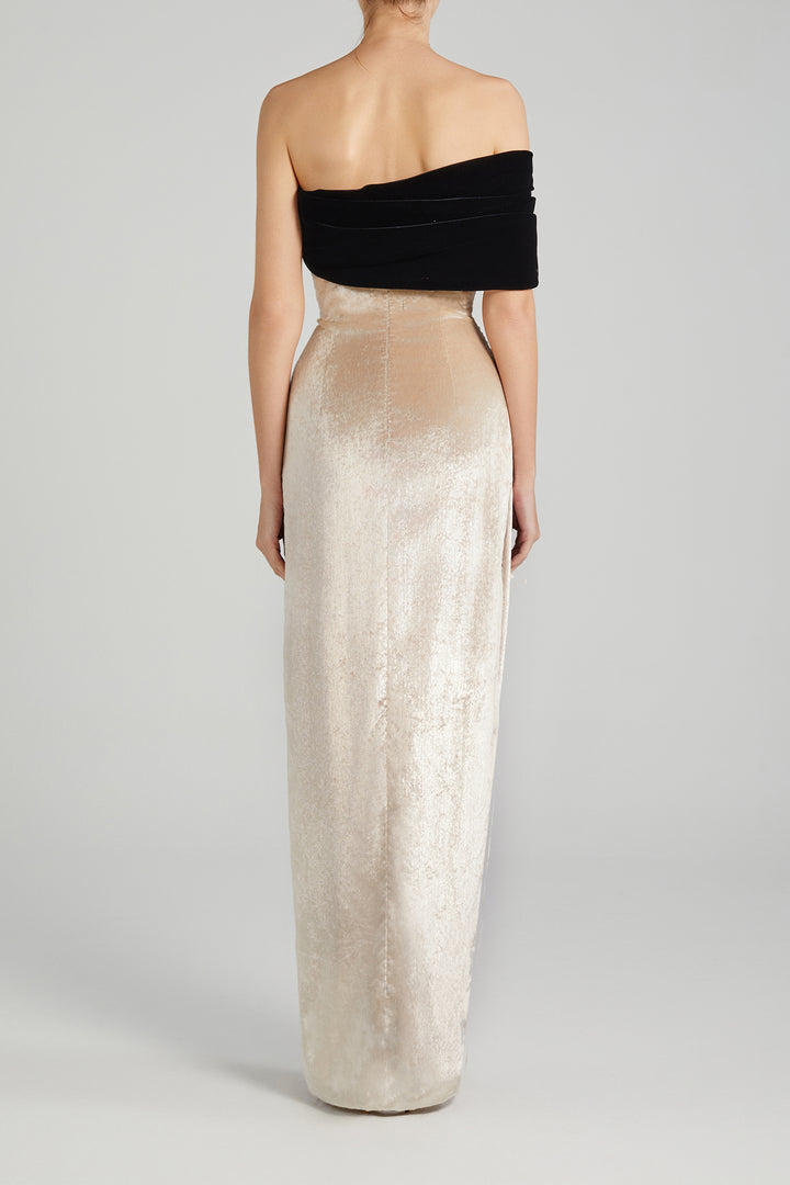 Velvet Off-The-Shoulder Dress