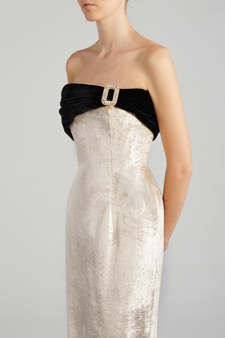 Velvet Off-The-Shoulder Dress