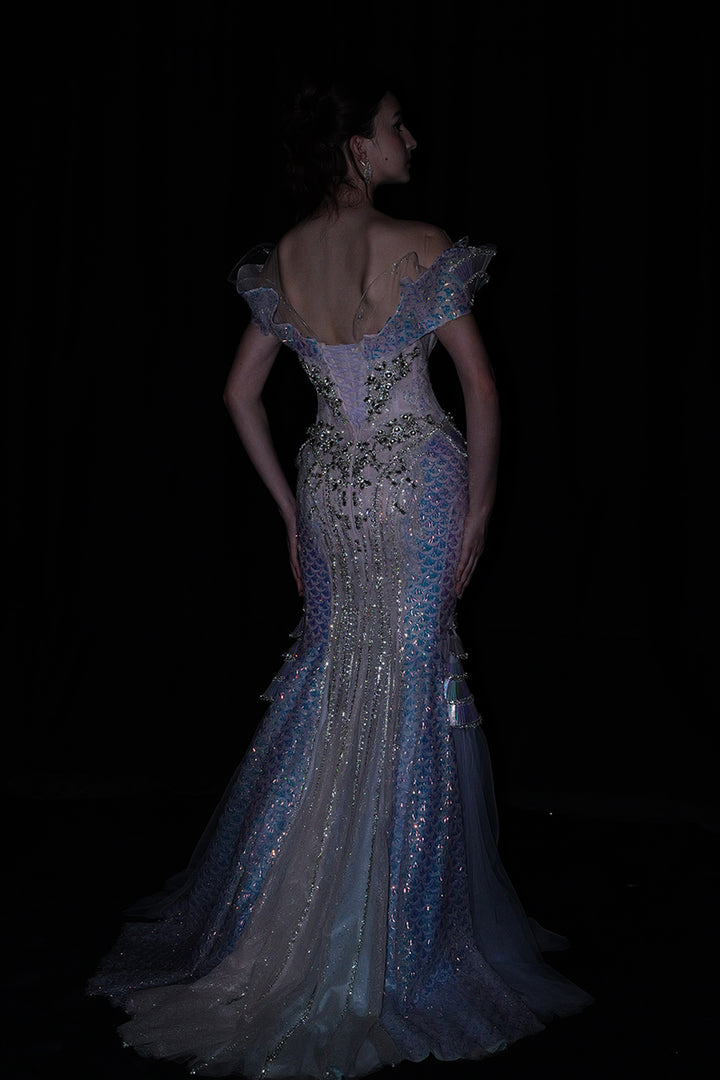 Mermaid Corseted Bodice to Embellished Sheath Dress