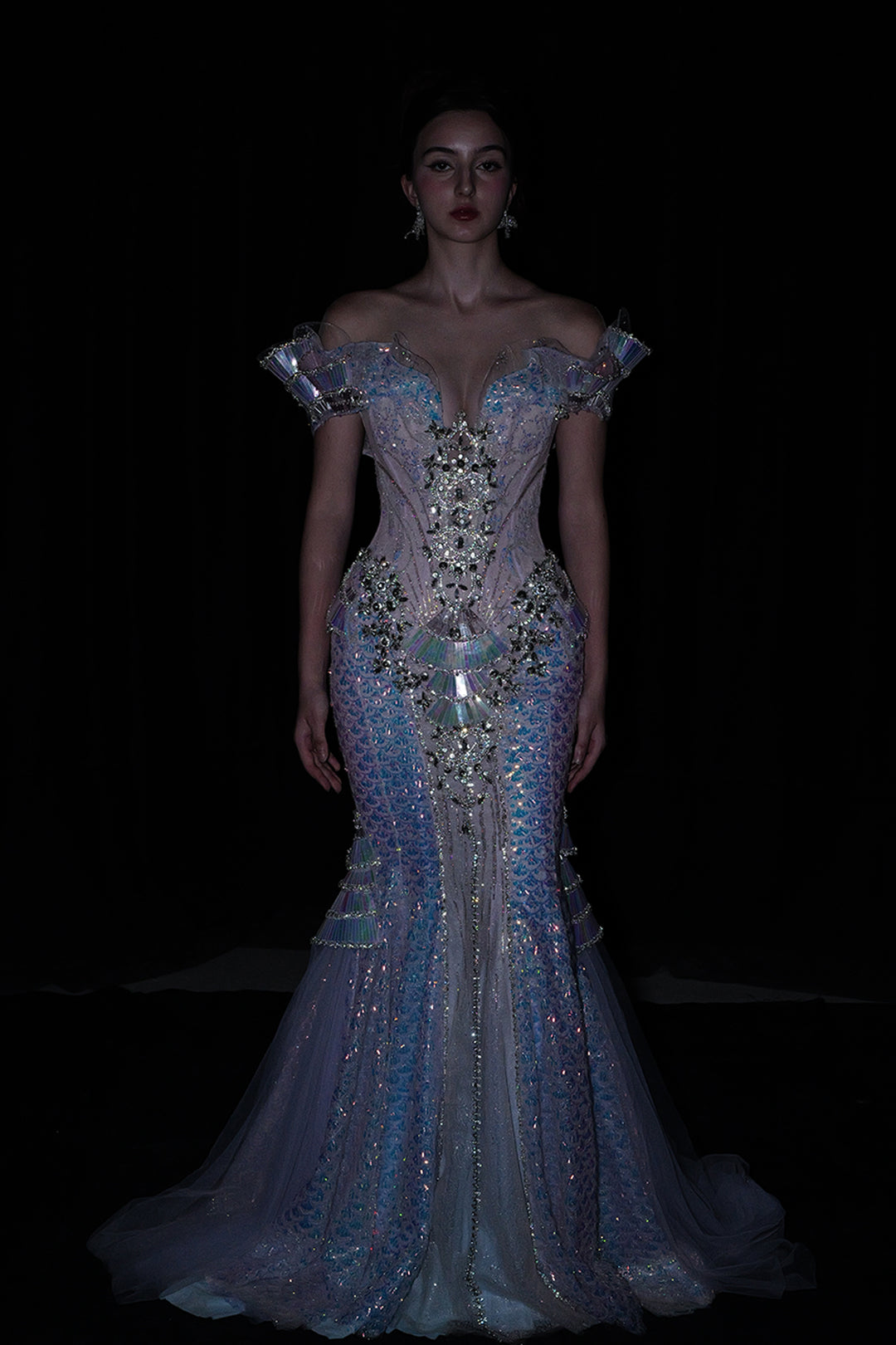 Mermaid Corseted Bodice to Embellished Sheath Dress