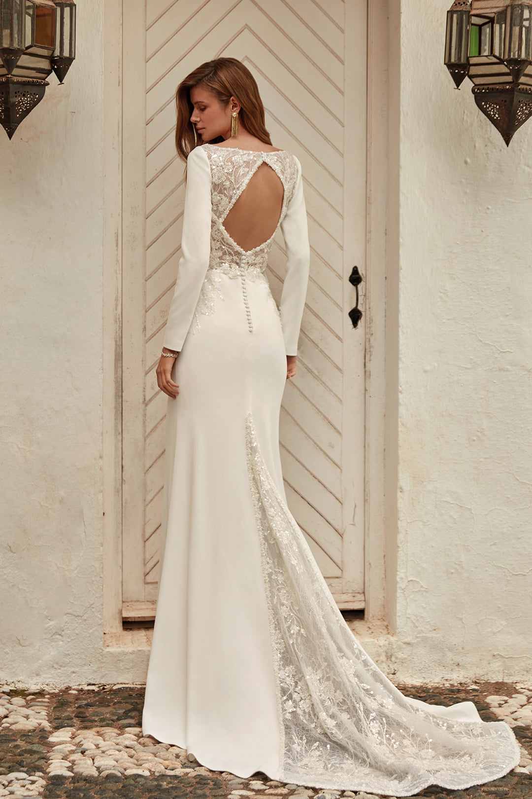 Lace Mermaid Wedding Dress with Beadwork