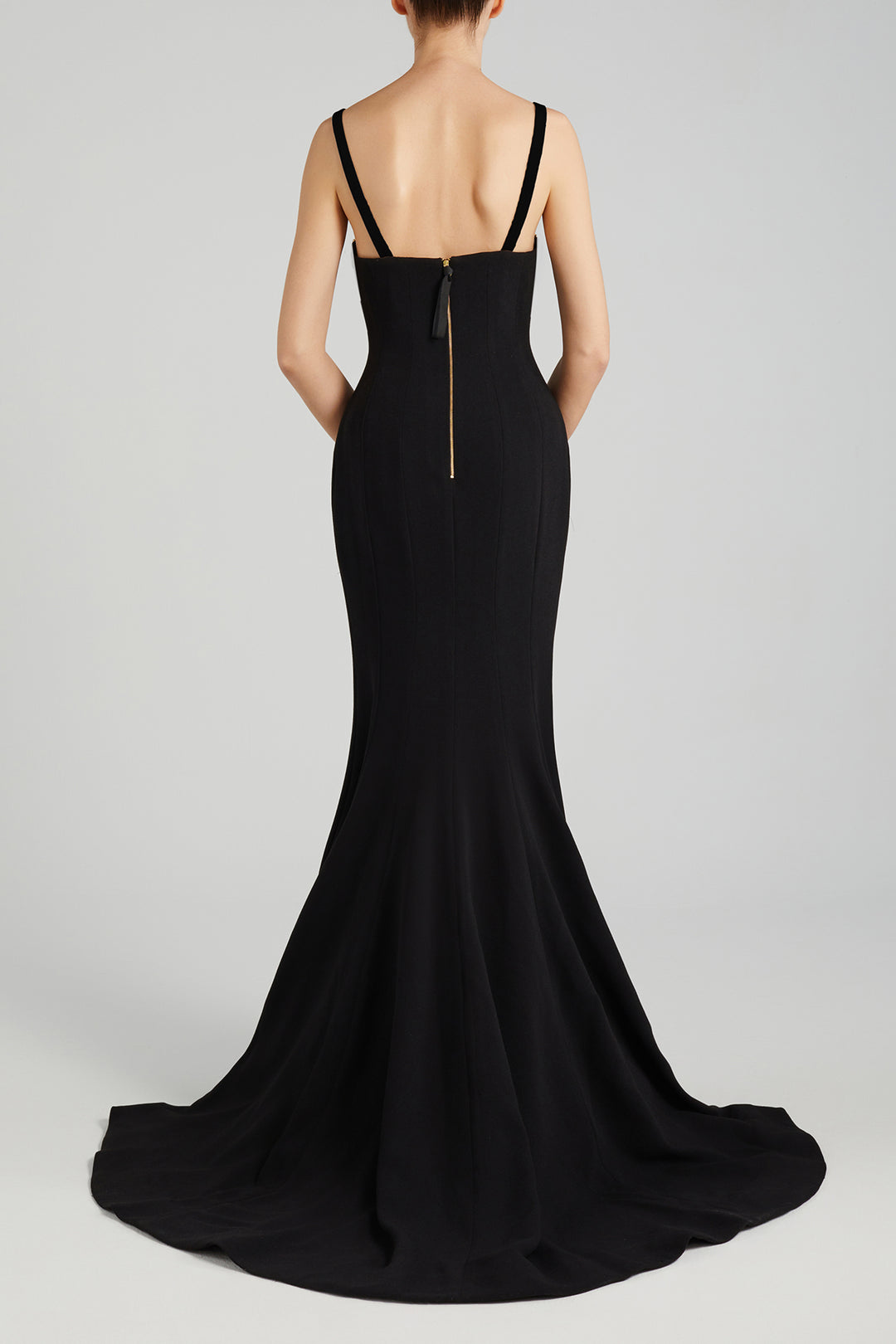 Mermaid Dress with Velvet Straps