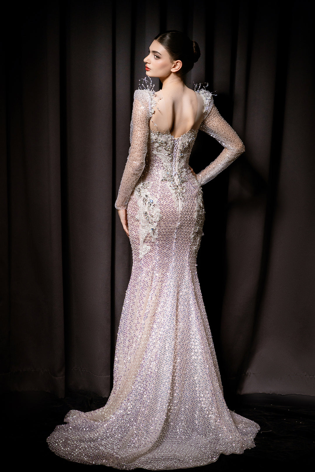 Radiant Beaded Long Dress