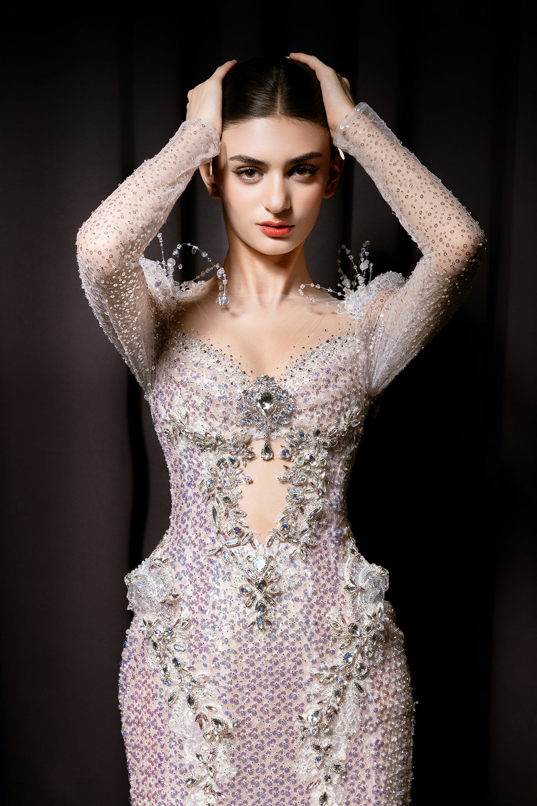 Radiant Beaded Long Dress