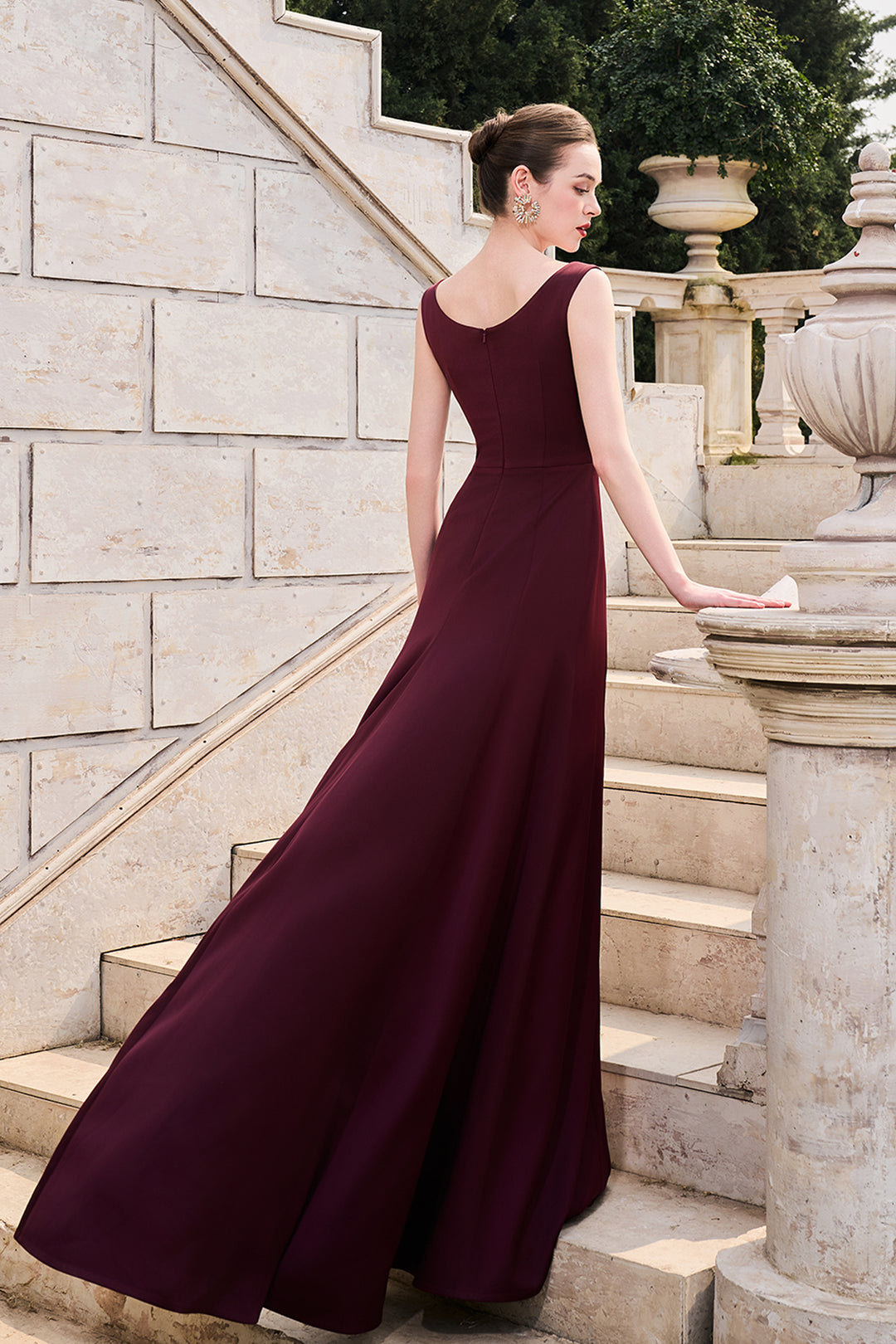 burgundy dress set Rosso 3 Piece Maxi Set