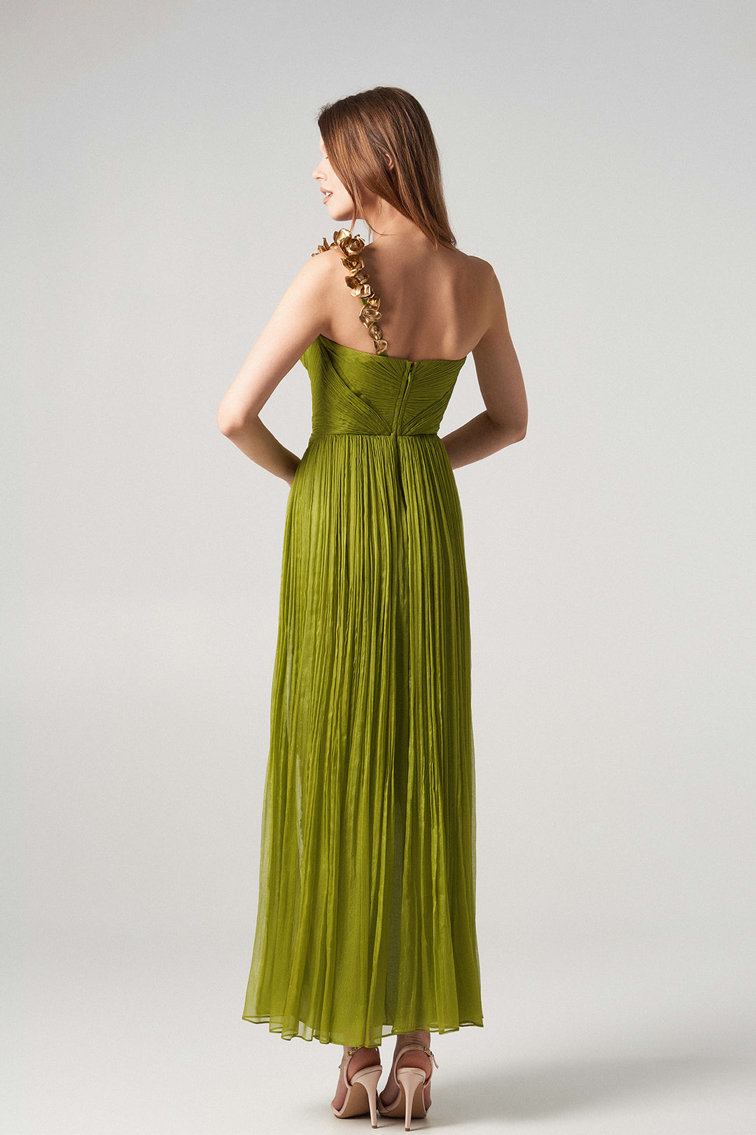 Shimmering Silk Mousseline Dress