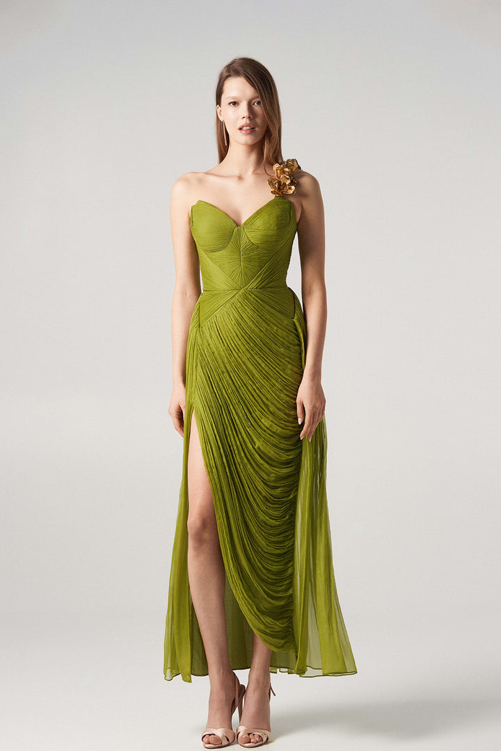 Shimmering Silk Mousseline Dress