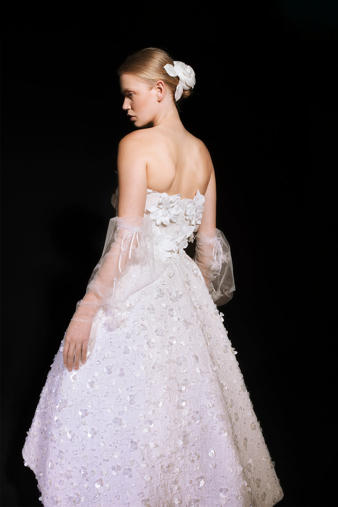 Midi Wedding Dress with Short Jacquard Bridal Cape – M.R DESIGN Midi Wedding Dress with Short Jacquard Bridal Cape – M.R DESIGN