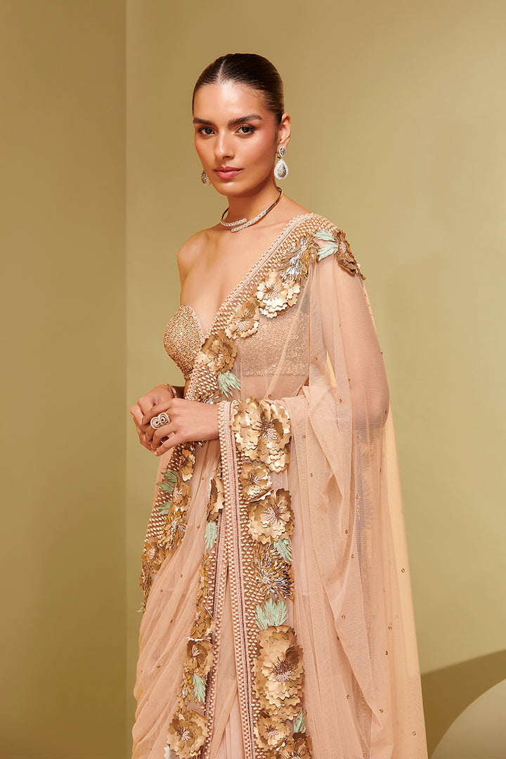 Georgette Two-Pieces with Laser Embroidery