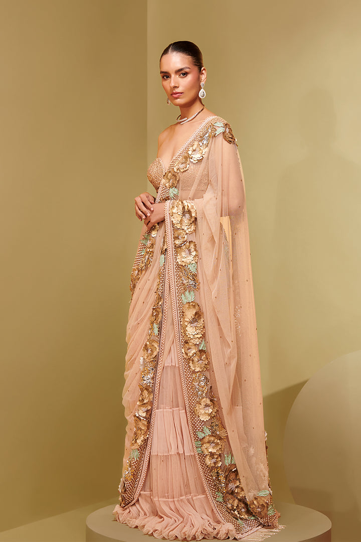 Georgette Two-Pieces with Laser Embroidery