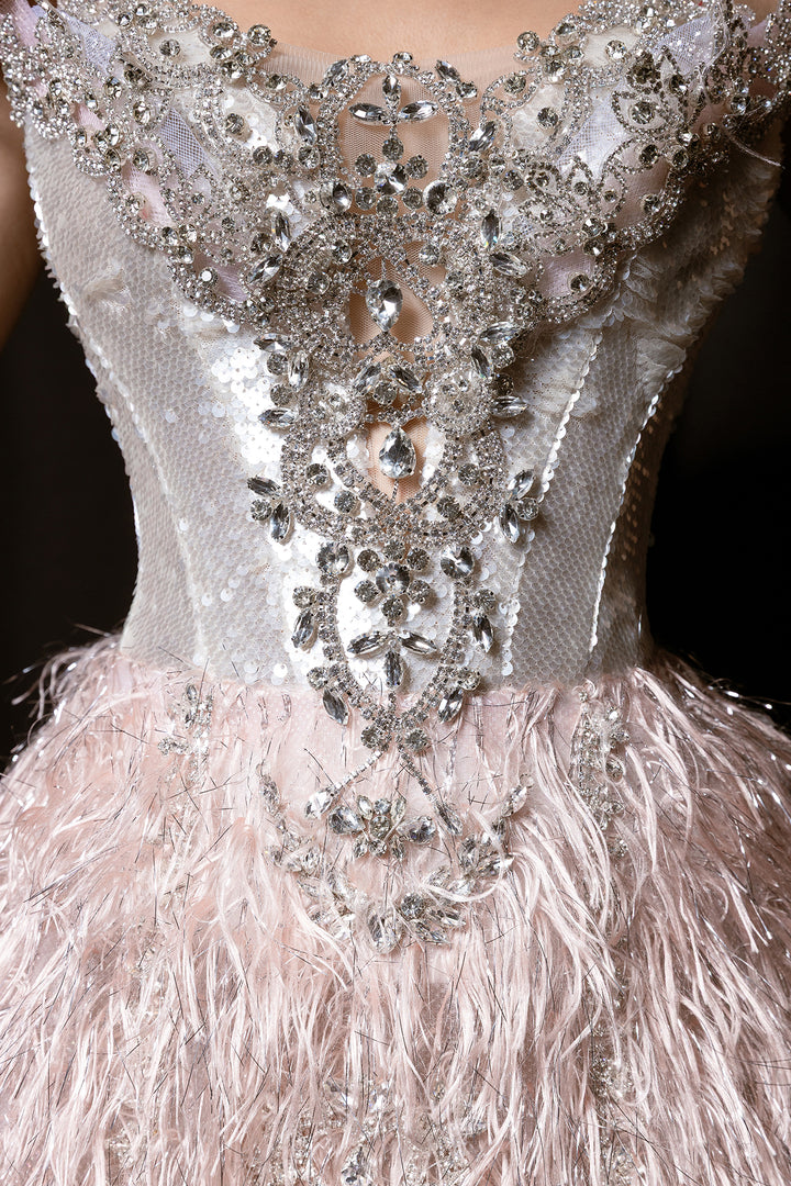 A-Line with Crystallised Embellishments