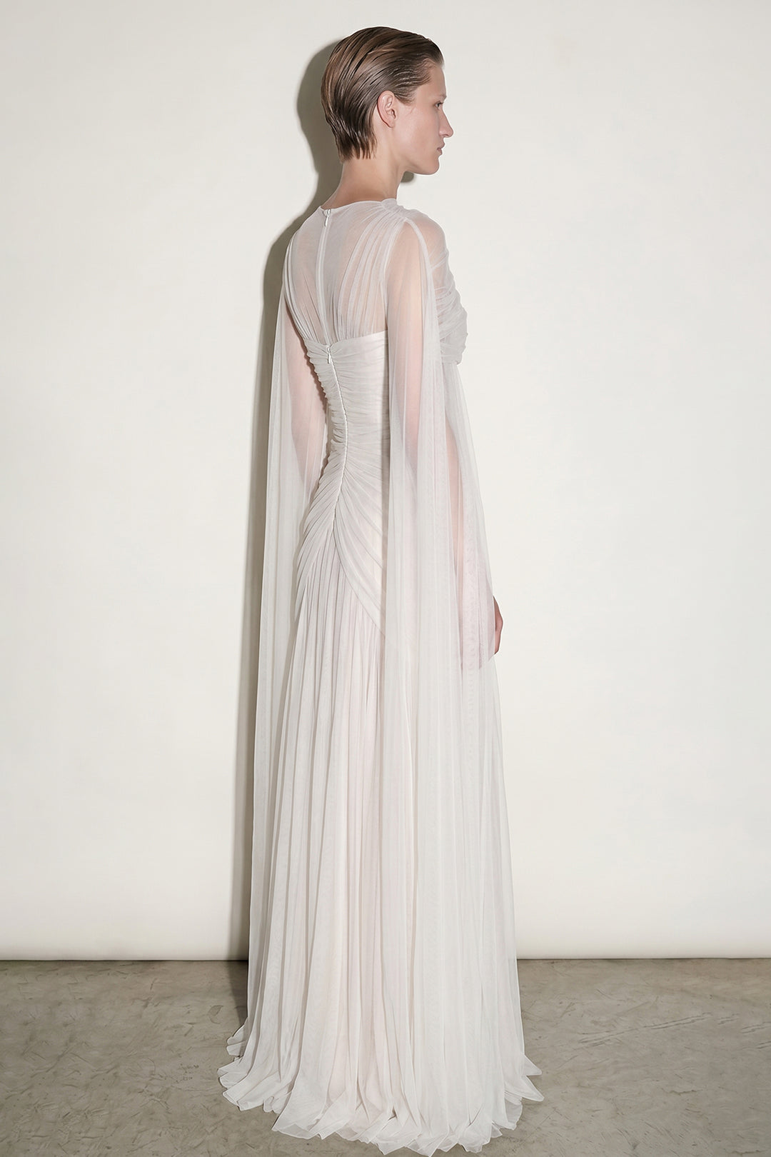 Crowned Chiffon with Column Dress