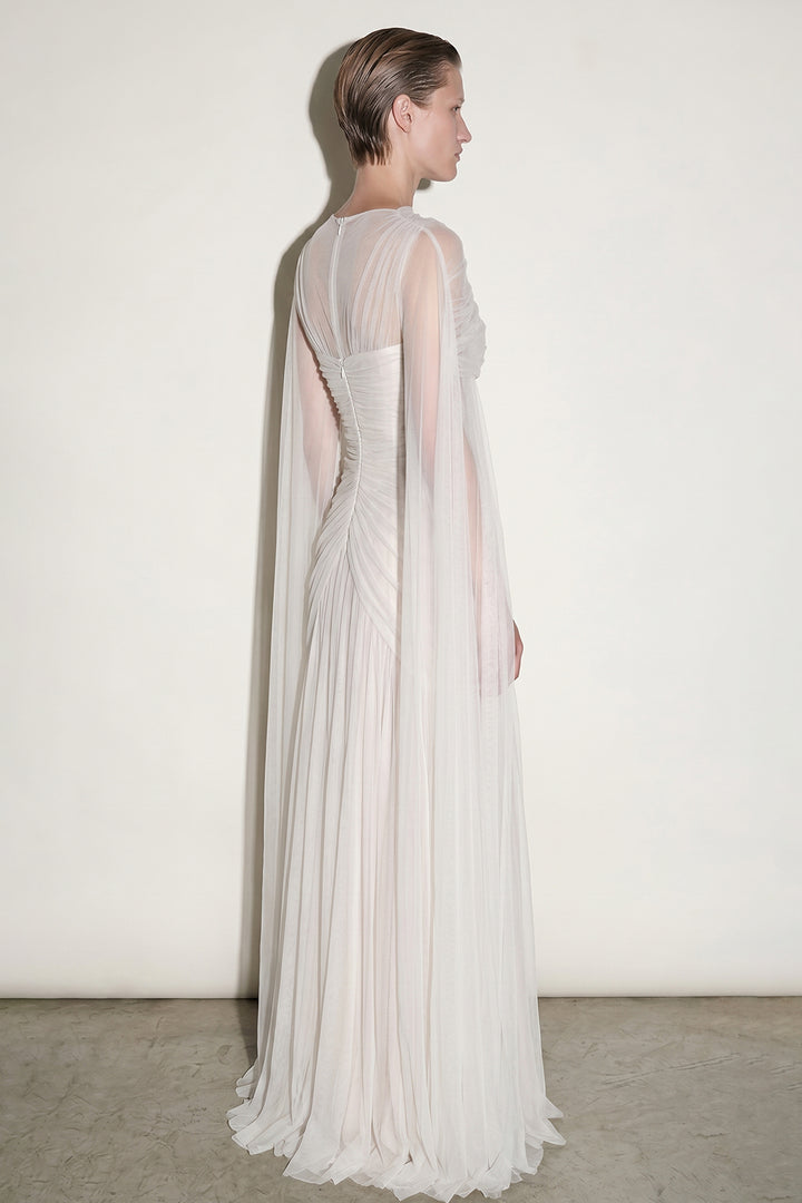 Crowned Chiffon with Column Dress