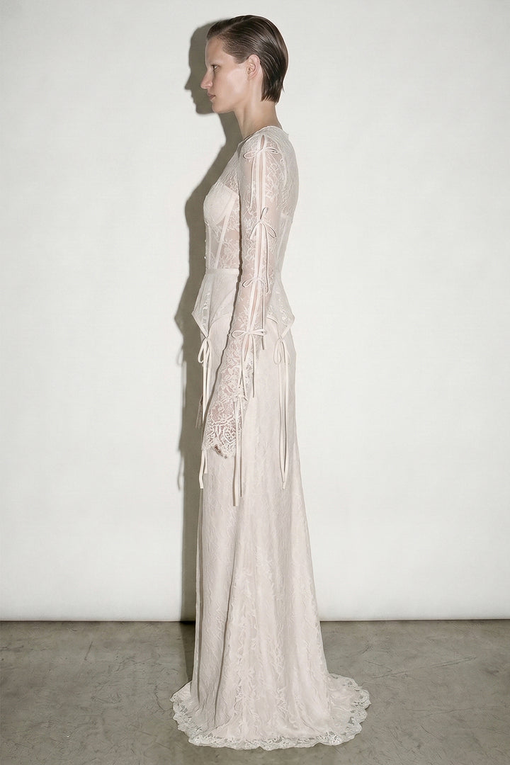 Corseted Lace with Column Dress