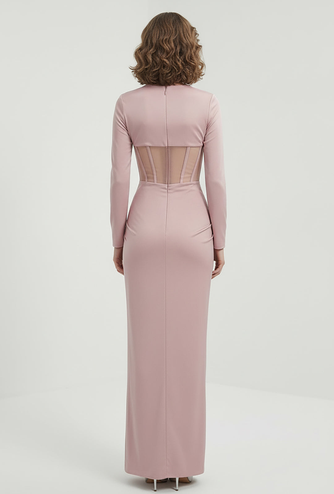 Corset-Bar Knotted Long Dress
