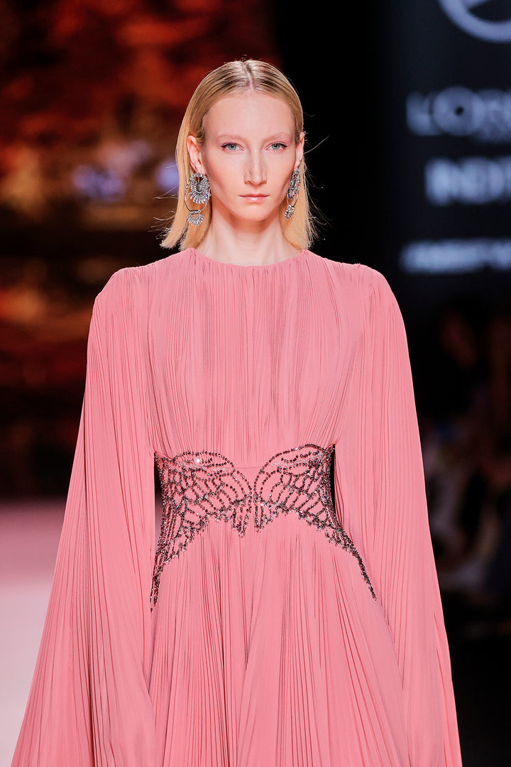 A-Line Dress with Flutter Sleeves