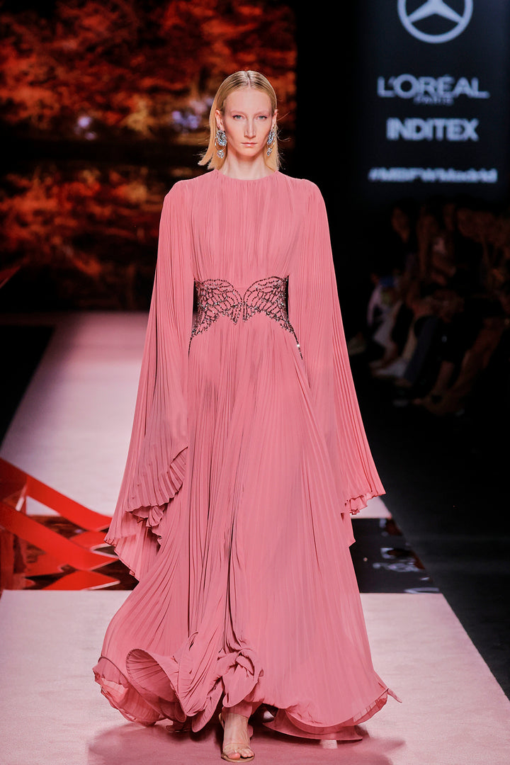 A-Line Dress with Flutter Sleeves