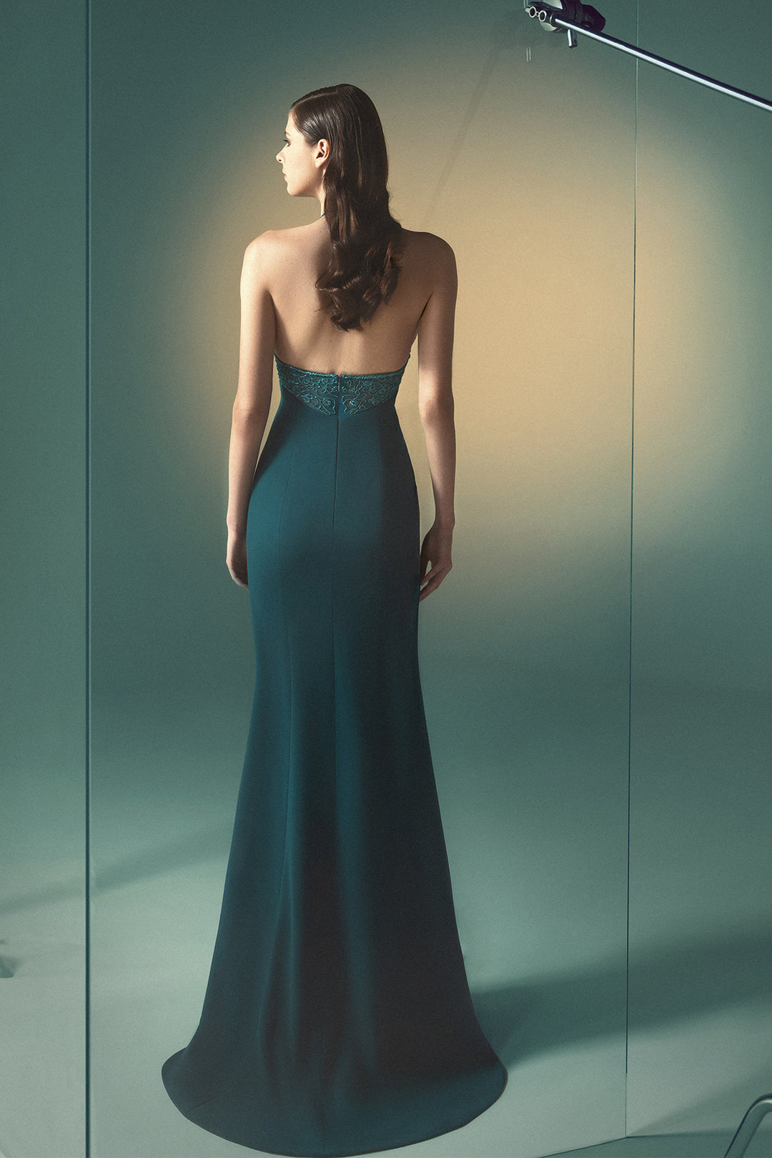 Satin Halterneck A-Line Dress