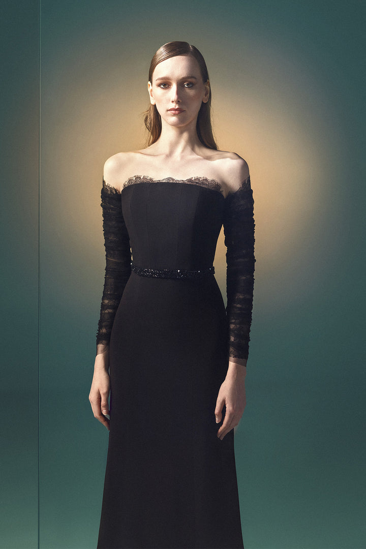 Off-the-Shoulder A-Line Dress