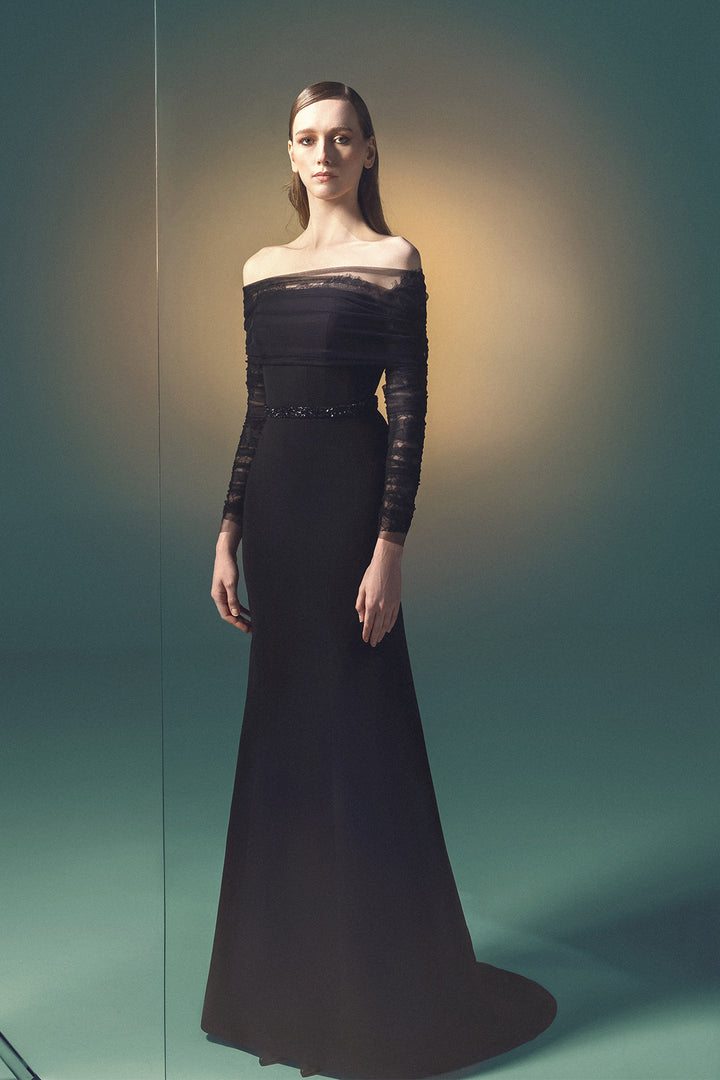 Off-the-Shoulder A-Line Dress