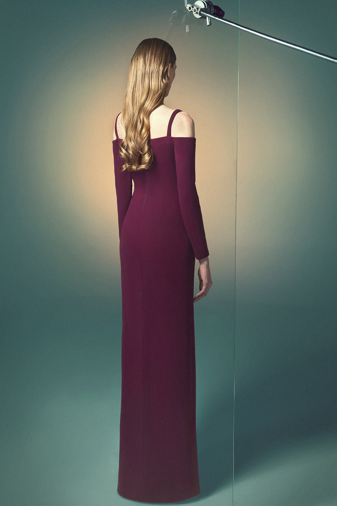 Off-the-Shoulder Crepe Dress