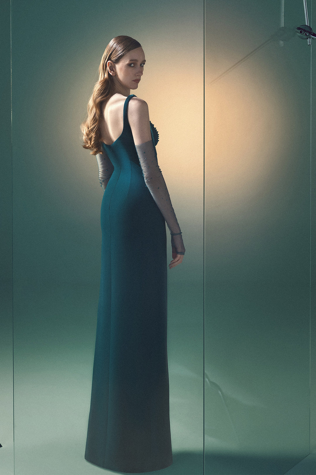 Square-Neck Floor-Length Dress