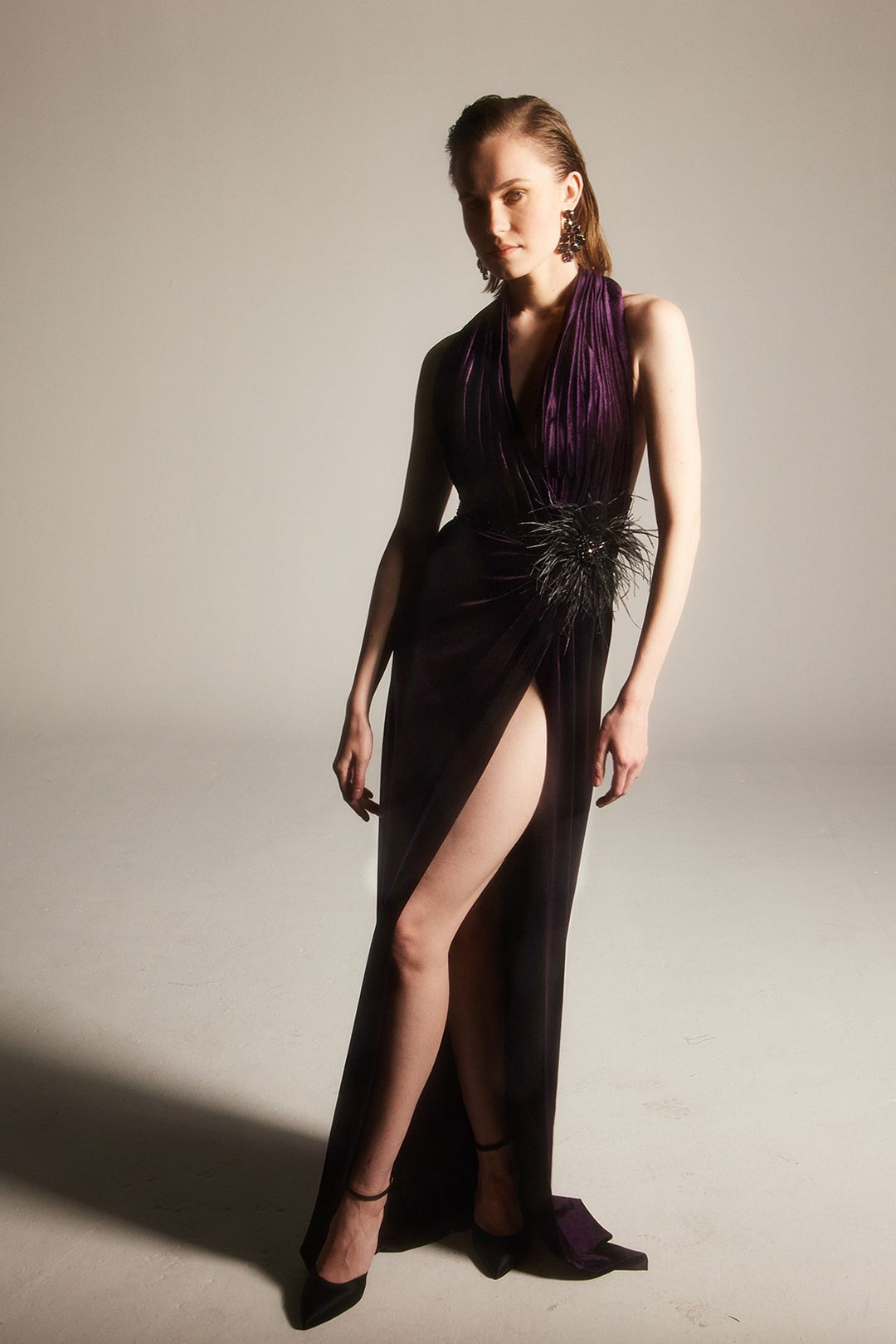 Halter Neck Draped Dress Halter Neck Draped Dress