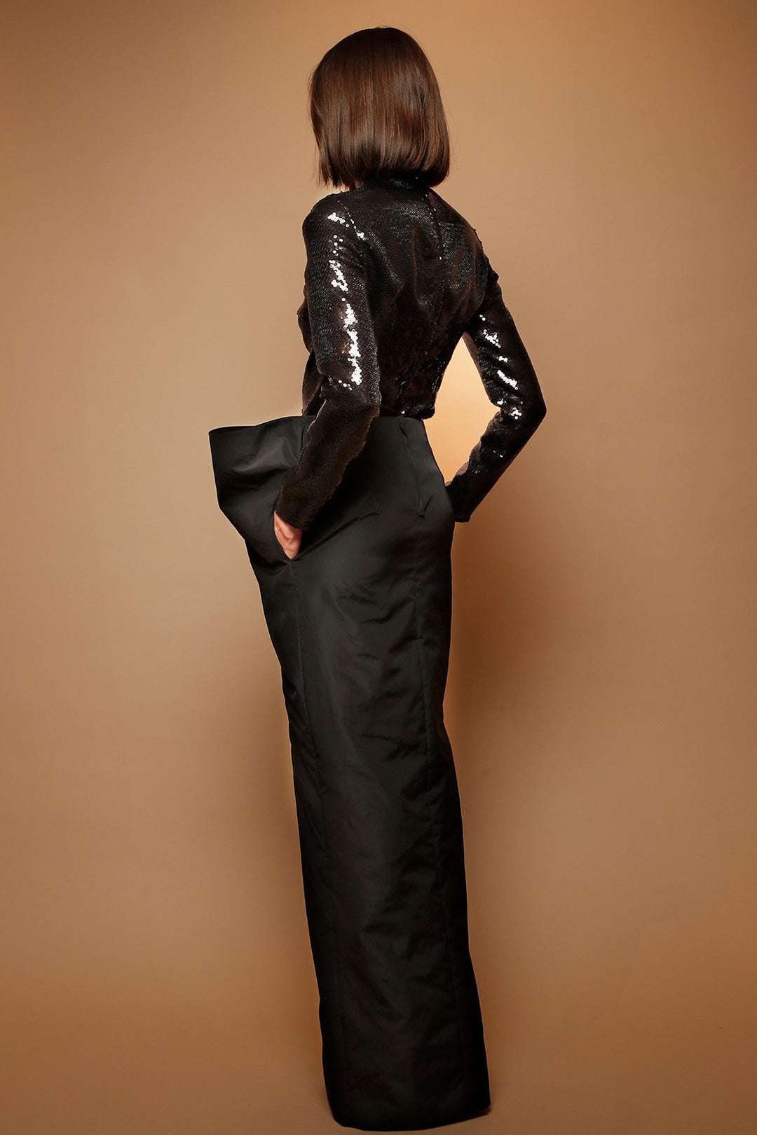 Taffeta Bow Skirt with Top Sequins