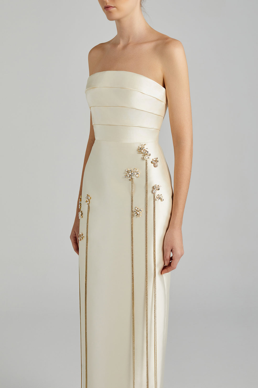 Cummerbund-Flow Top to Skirt Ensemble