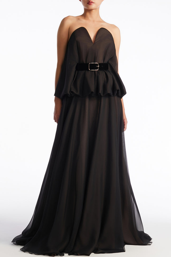 Strapless Sweetheart Neckline with A-Line Dress