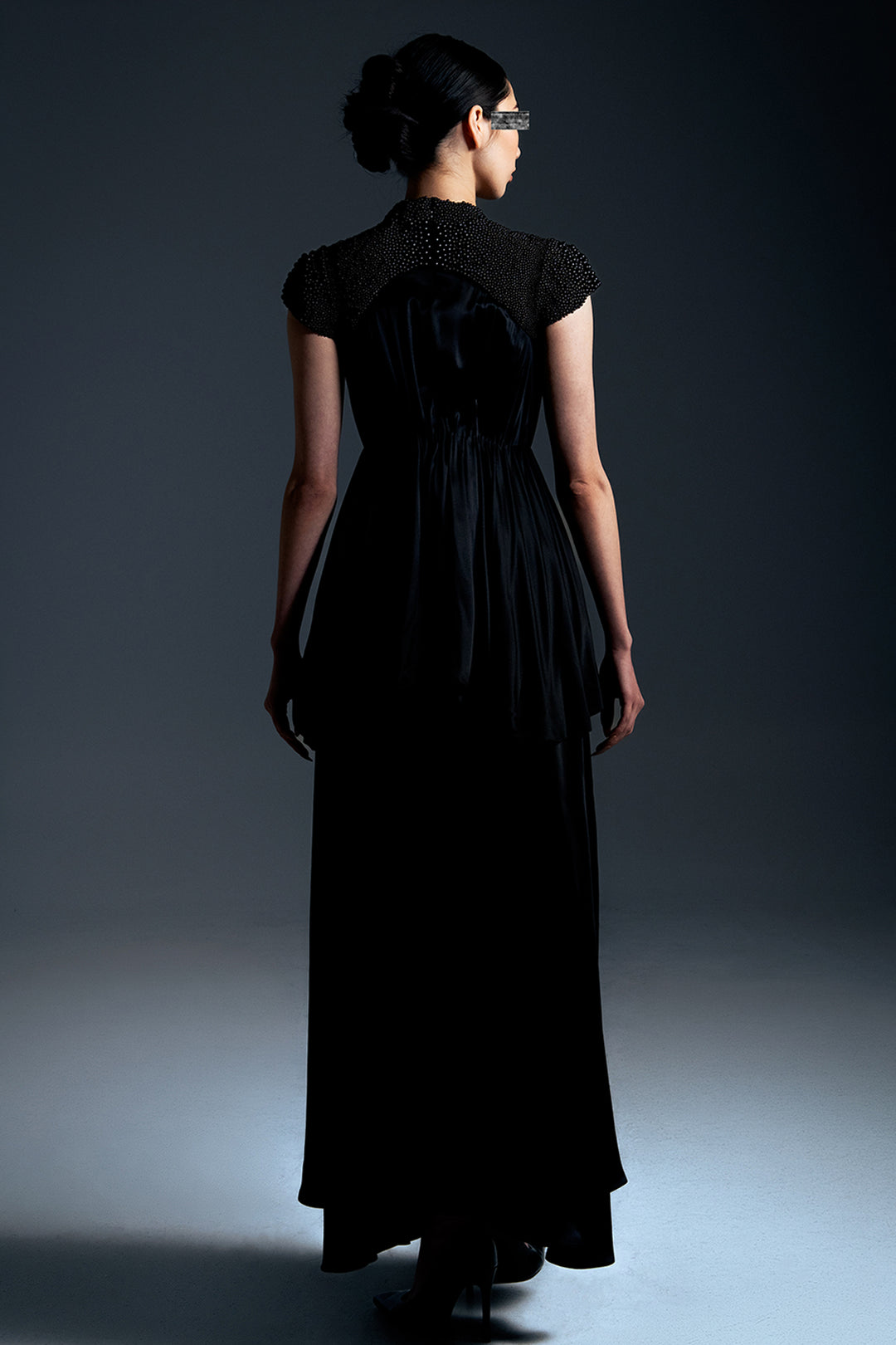 Corseted Silk Satin Two-Piece Set