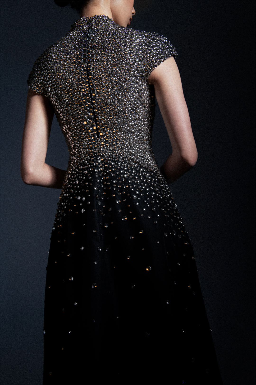 Liquid Embroidery A-Line Dress