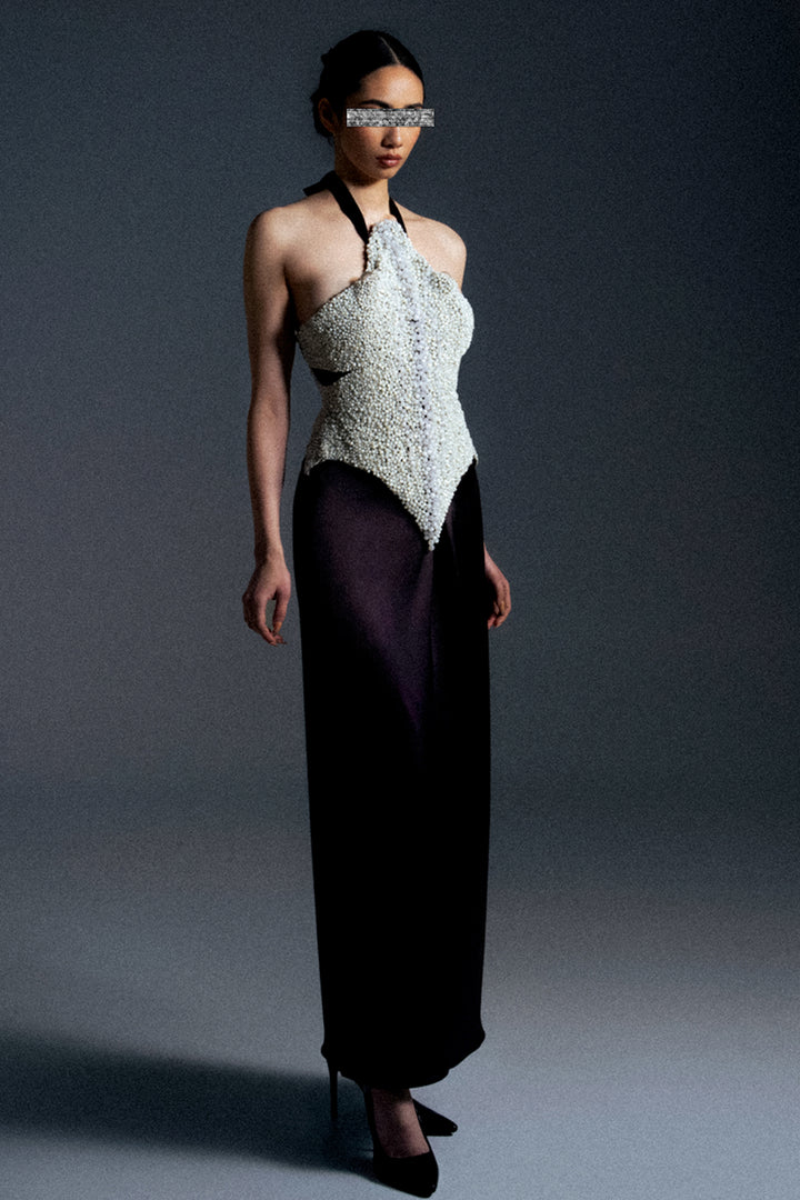 Embroidered Corset Two-Piece Set