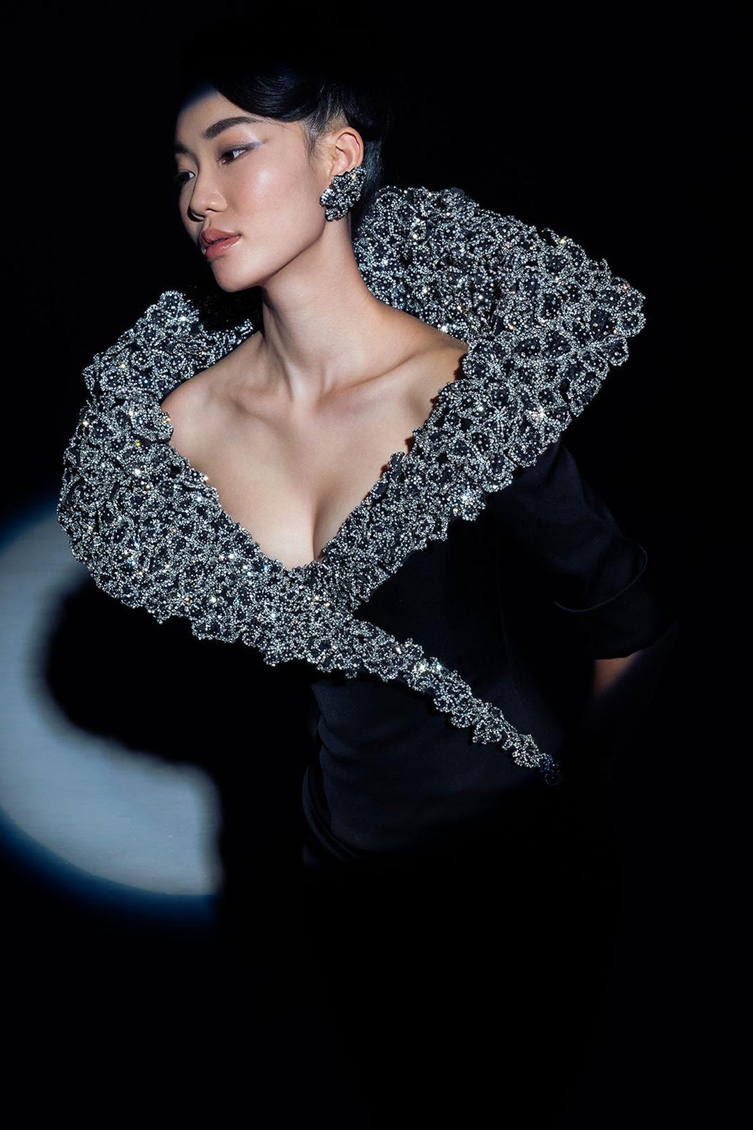 Architectural Crystal Long Dress