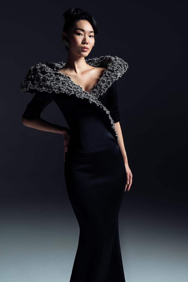 Architectural Crystal Long Dress