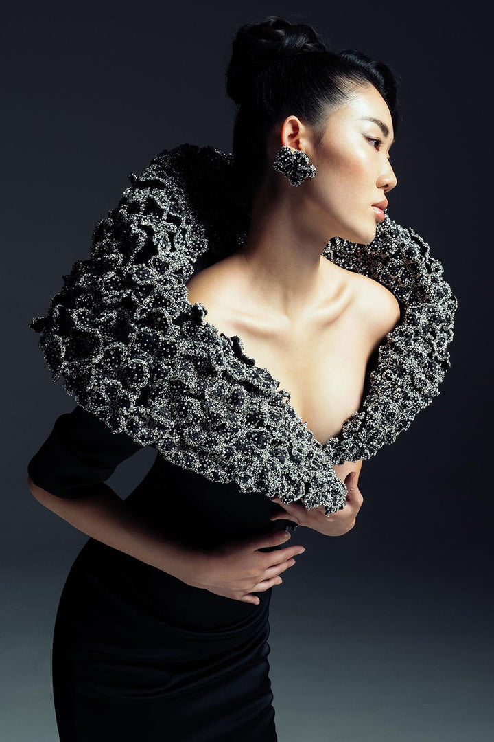 Architectural Crystal Long Dress