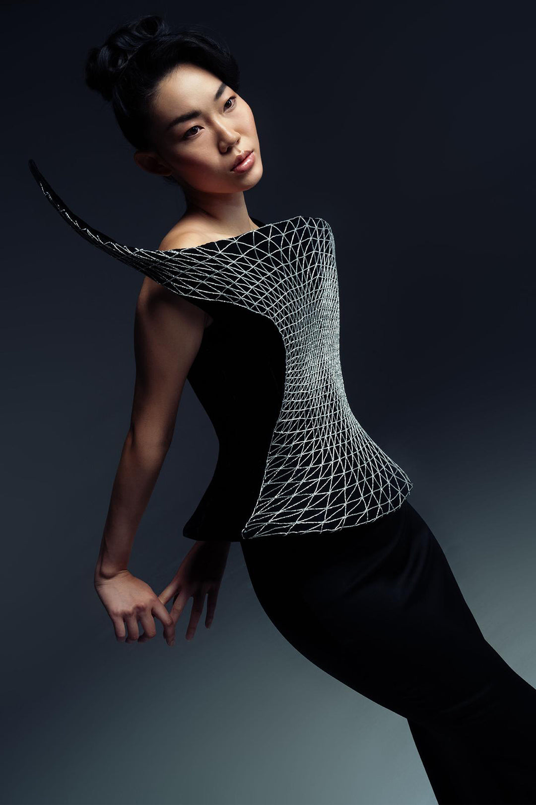 Orbital Sculpted Off-The-Shoulder Dress