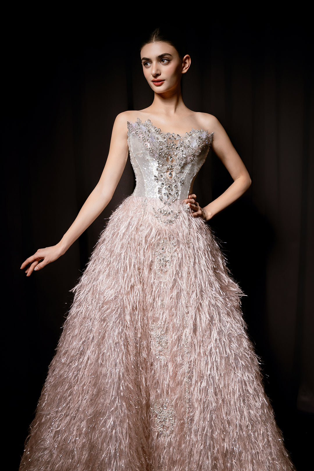 Sculpted Bodice A-Line Dress